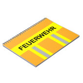Feuerwehr Symbol Uniform Sandfarben Notizblock (Linke Seite)
