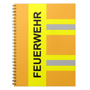 Feuerwehr Symbol Uniform Sandfarben Notizblock