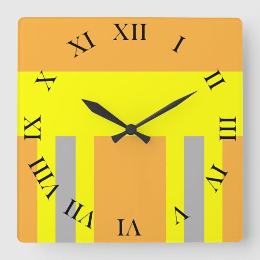 Feuerwehr Symbol Uniform Sandfarben Quadratische W Quadratische Wanduhr (Vorderseite)