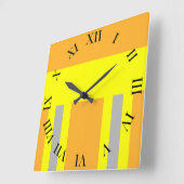 Feuerwehr Symbol Uniform Sandfarben Quadratische W Quadratische Wanduhr (Winkel)