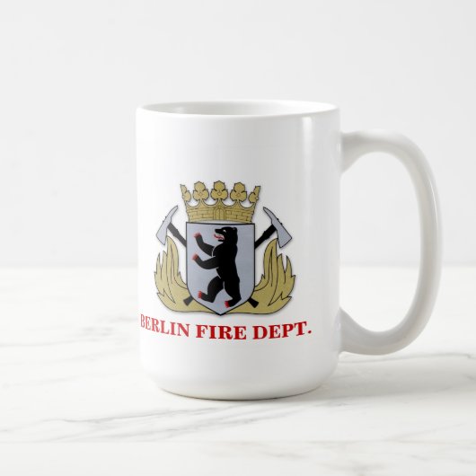 Feuerwehr-Tasse Berlins Deutschland Kaffeetasse (Rechts)