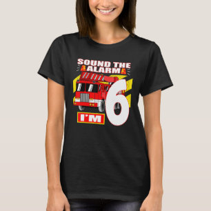 Feuerwehr Thema 6 Jahre alt Geburtstag T-Shirt