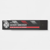Feuerwehr Thin Red Line Logo Feuerwehr Türschild (Vorderseite )