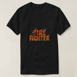 Feuerwehr-Typografie-Kunst mit Flammen & Rettung  T-Shirt
