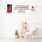 Feuerwehr USA Red Line Ruhestandsbanner Banner (Insitu)