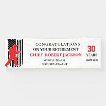 Feuerwehr USA Red Line Ruhestandsbanner