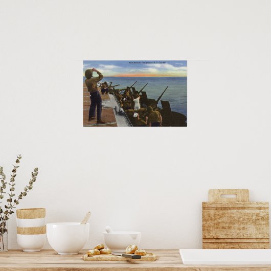 Feuerwehr von US-Luftfahrtunternehmen - US-Marine Poster (Küche)