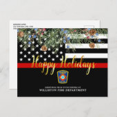 Feuerwehr Weihnachten Custom Thin Red Line (Vorne/Hinten)