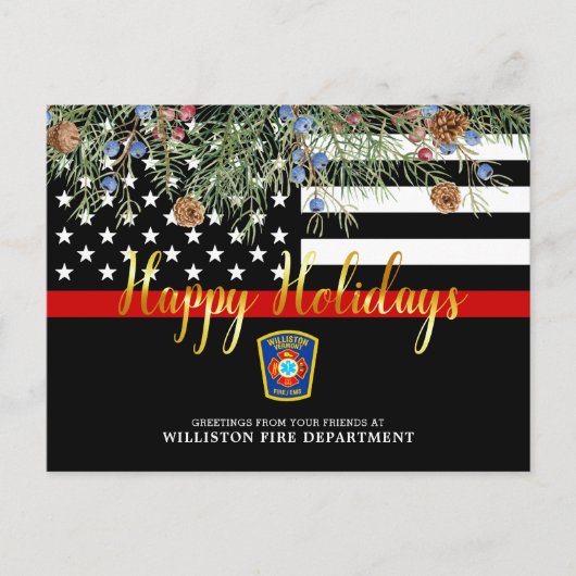 Feuerwehr Weihnachten Custom Thin Red Line (Vorderseite)