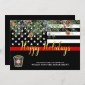 Feuerwehr Weihnachten Custom Thin Red Line (Vorne/Hinten)