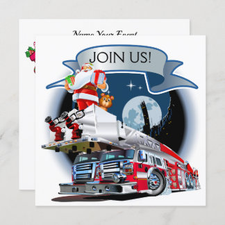 Feuerwehr - Weihnachten Einladung