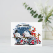 Feuerwehr - Weihnachten Postkarte (Stehend Vorderseite)