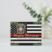 Feuerwehr Weihnachten Thin Red Line (Stehend Vorderseite)