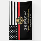 Feuerwehrabteilung Feuerwehrruhestand Banner (Vertikal)