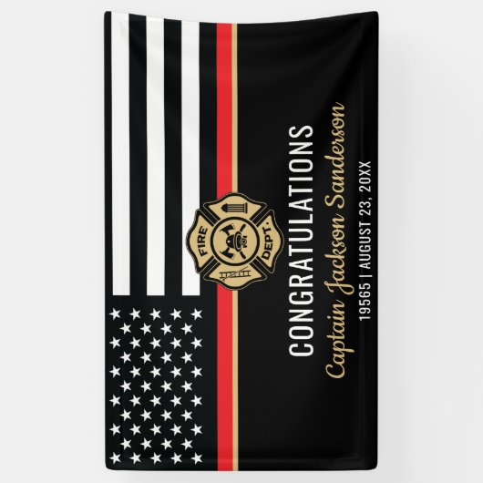 Feuerwehrabteilung Feuerwehrruhestand Banner (Vertikal)