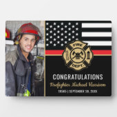 Feuerwehrakademie Abschluss Feuerwehrmann Fotoplatte (Vorderseite)