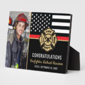 Feuerwehrakademie Abschluss Feuerwehrmann Fotoplatte (Seite)