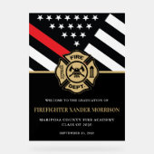 Feuerwehrakademie Abschluss willkommen Acrylschild (Vorderseite)