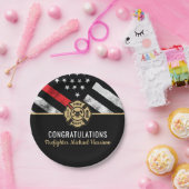 Feuerwehrakademie Feuerwehrmann Abschluss Pappteller (Party)