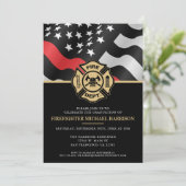 Feuerwehrakademie Feuerwehrmannschaft Einladung (Stehend Vorderseite)