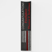 Feuerwehrakademie Thin Red Line Abschluss Banner (Vertikal)