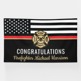 Feuerwehrakademie Thin Red Line Abschluss Banner