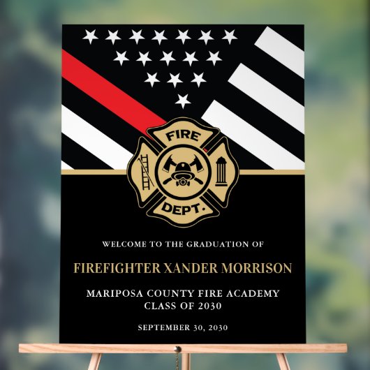 Feuerwehrakademie willkommen acrylschild (Neutral)