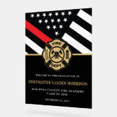 Feuerwehrakademie willkommen acrylschild (Winkel)