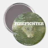 Feuerwehralligator Magnet (Vorderseite/Rückseite)
