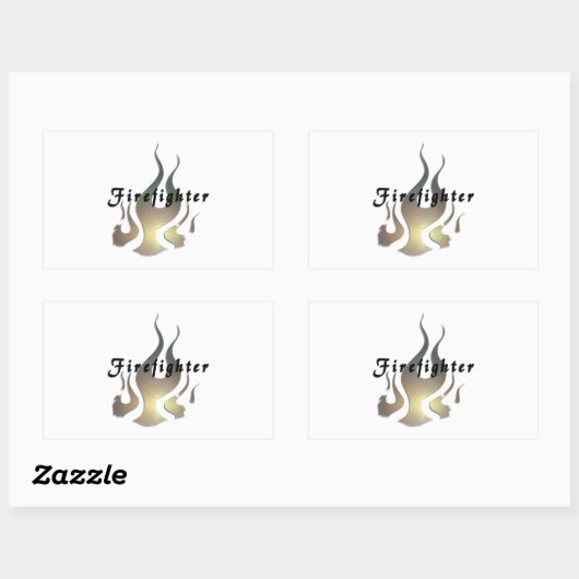 Feuerwehraufruf Rechteckiger Aufkleber (Blatt)