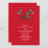 Feuerwehrausrüstung Einladung (Vorne/Hinten)