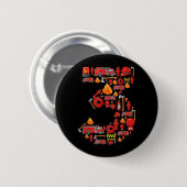 Feuerwehrauto 3. Geburtstag Junge Feuerwehrmann 3 Button (Vorne & Hinten)