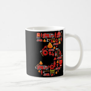 Feuerwehrauto 3. Geburtstag Junge Feuerwehrmann 3  Kaffeetasse