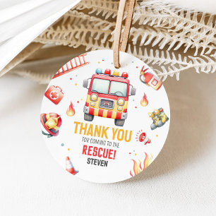 Feuerwehrauto Alarm Baby Shower Geschenkanhänger