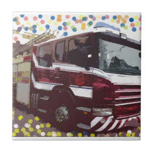 Feuerwehrauto Fliese