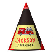 Feuerwehrauto Geburtstag Partyhütchen (Vorderseite)