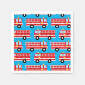 Feuerwehrauto Geburtstagsparty Napkins Serviette (Vorderseite)