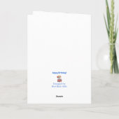 Feuerwehrauto Glückwünsche, individuelle 4. Geburt Karte (Rückseite)