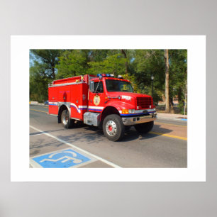 Feuerwehrauto in Manitou Springs Poster