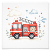 Feuerwehrauto Kinderzimmer Dekoration