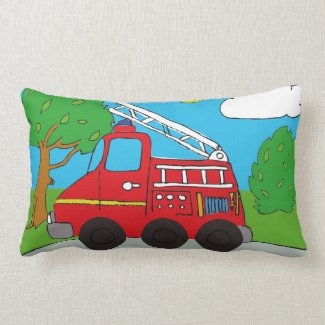 Feuerwehrauto Lendenkissen 33 cm x 53,3 cm Pillow