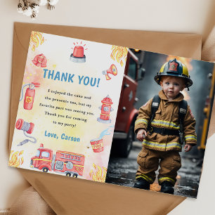 Feuerwehrauto Motor Geburtstag Danke Karte