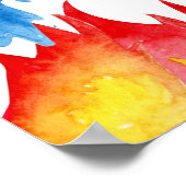 Feuerwehrauto Motor Geburtstagsparty Begrüßungszei Poster (Ecke)