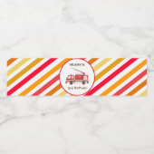 Feuerwehrauto Motor Geburtstagsparty Wasserflaschenetikett (Einzelnes Label)