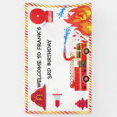 Feuerwehrauto Motor Geburtstagsparty Wohlbefinden Banner (Vertikal)