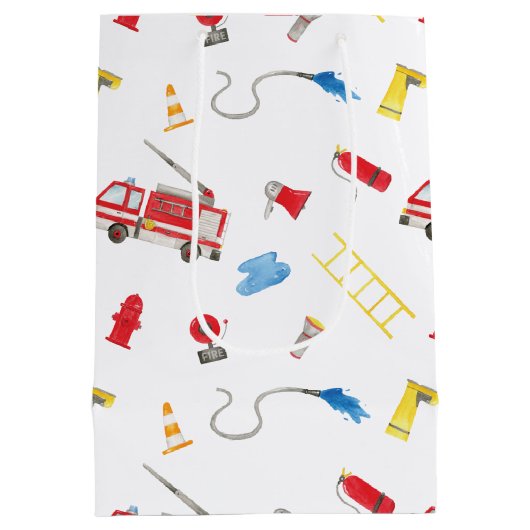 Feuerwehrauto-Motor Mittlere Geschenktüte (Rückseite)