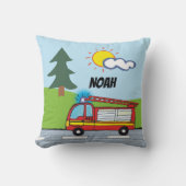 Feuerwehrauto | personalisierbares Kissen (Vorderseite)