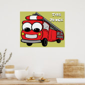 Feuerwehrauto - Plakat (Küche)