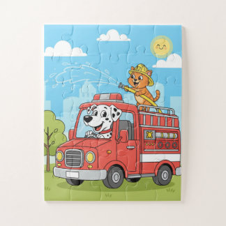Feuerwehrauto-Puzzle für Kinder Puzzle