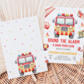 Feuerwehrauto Sound the Alarm Baby Shower Einladung